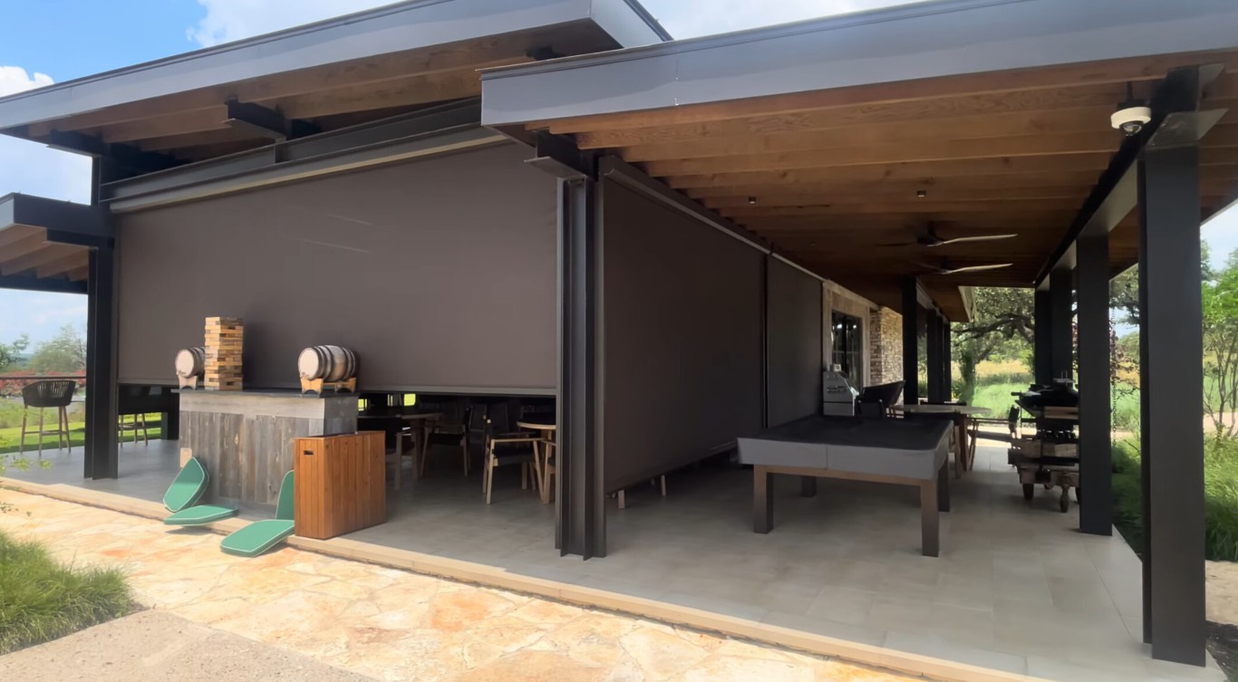 Modern patio cover and outdoor structure installation in Lancaster, CA