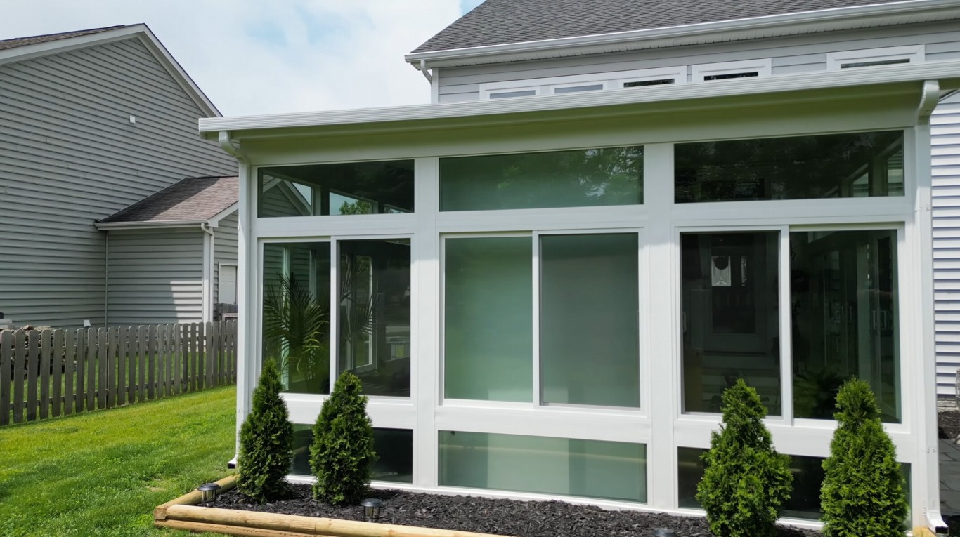 Three-season sunroom providing comfortable outdoor living space in Lancaster, CA